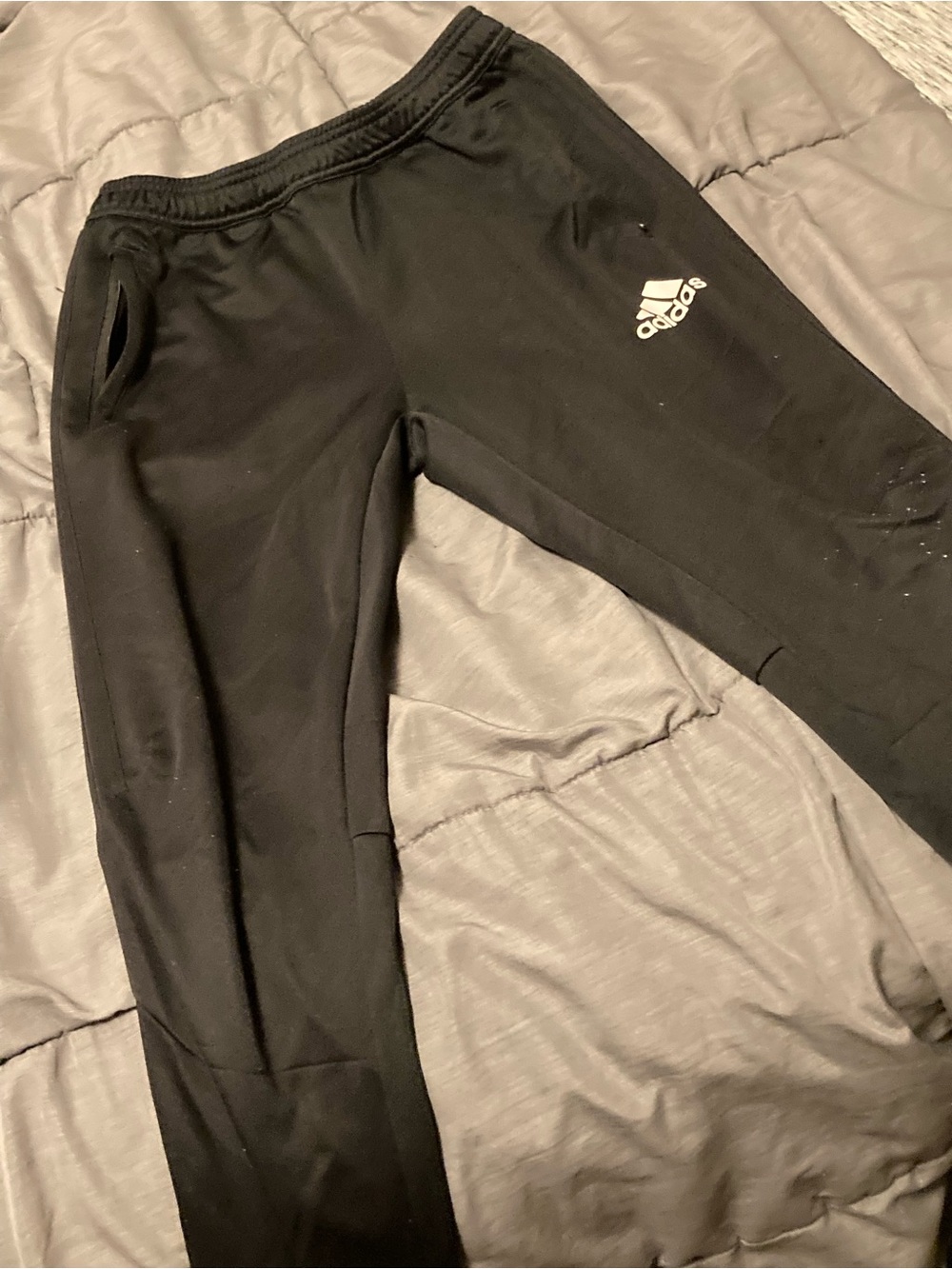 adidas Black Jogger Sweatpants with White Logo